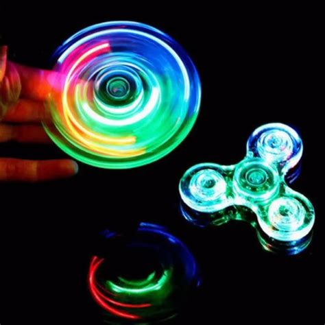 Luminous Led Light Fidget Spinner Hand Top Spinners Glow In Dark Light