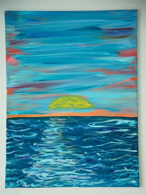 Ocean Sunset Painting By Talia Perez Saatchi Art