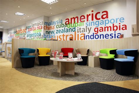 Modern Colorful Trendy Travel Agency Office Interior Design Ideas