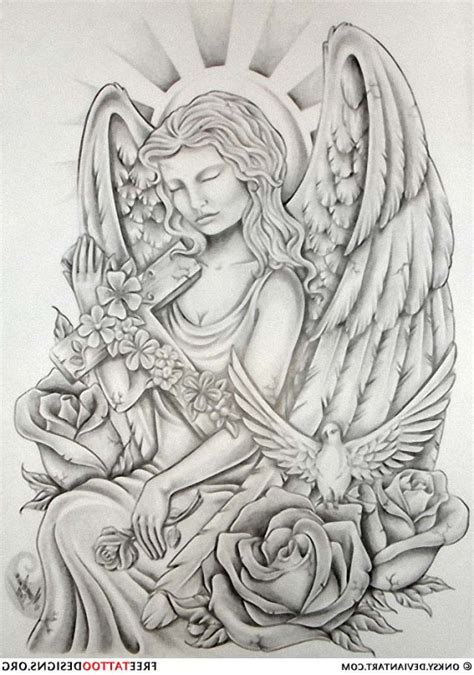 Guardian Angel Drawing Tattoo 101hannelore