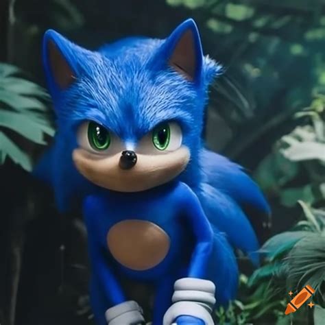 Sonic The Hedgehog Live Action Movie Still On Craiyon