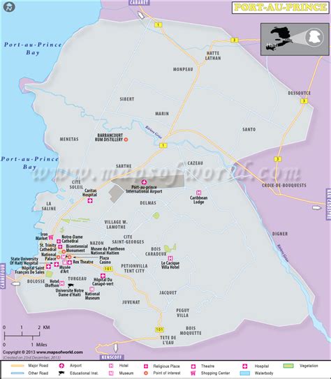 Port Au Prince Map Port Au Prince Haiti Map