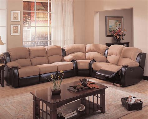 Microfiber Sectional Couch With Recliner Chic Features For Your Home
