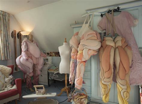 Squishy Flesh Suits Quilted By Textile Artist Daisy Collingridge