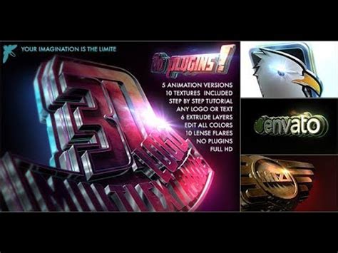 In this video we are going to share with you 15 awesome 3d logo reveal. After effects Logo template - 3d Logo Multi extrusion ...