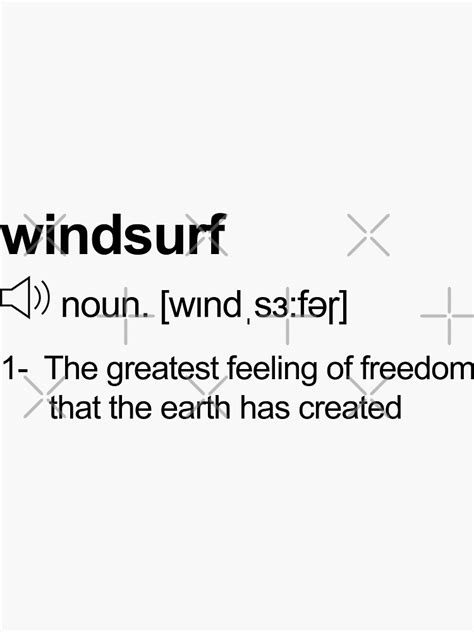 Windsurfing Definition Sticker By Benigoodman Redbubble