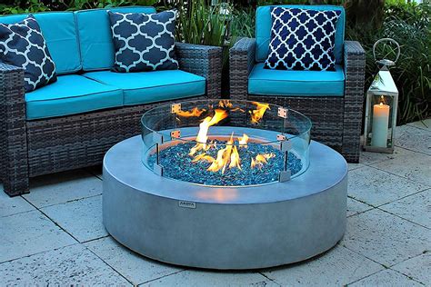 Buy Akoya Outdoor Essentials 42 Modern Concrete Fire Pit Table Bowl W