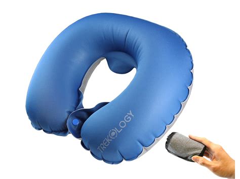 Trekology Inflatable Airplane Pillow Neck Travel Pillows Compact Portable 852355007834 Ebay