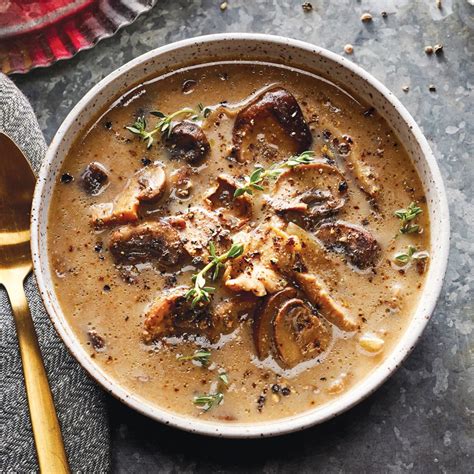 Slow Cooker Mushroom Soup With Sherry Recipe Eatingwell