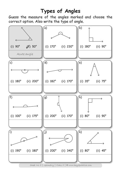 Geometry Worksheet For 4th Grade