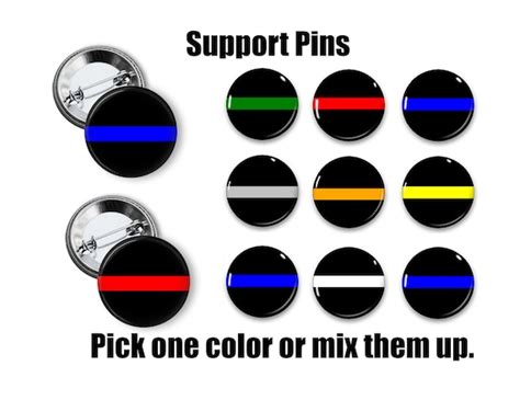 Thin Blue Line Red Line Gray Line Yellow Line Green Line Etsy