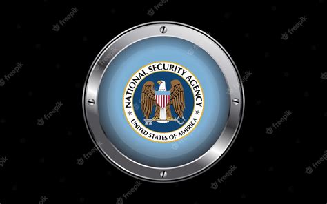 Premium Vector Flag Of The National Security Agency Usa 3d Badge