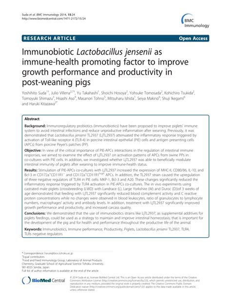 Pdf Immunobiotic Lactobacillus Jensenii As Immune Health Promoting