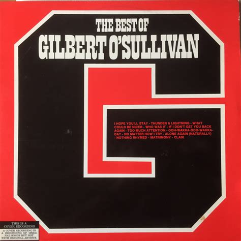 Gilbert Osullivan Best Of リリース Discogs