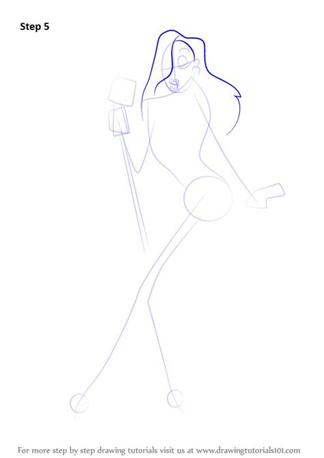 Step By Step How To Draw Jessica Rabbit In