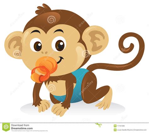 Baby Monkey With Pacifier Royalty Free Stock Image Image