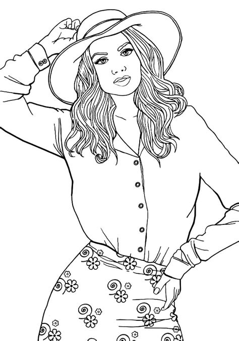 Fashion Girls Coloring Page Free Printable Coloring Pages For Kids 6b