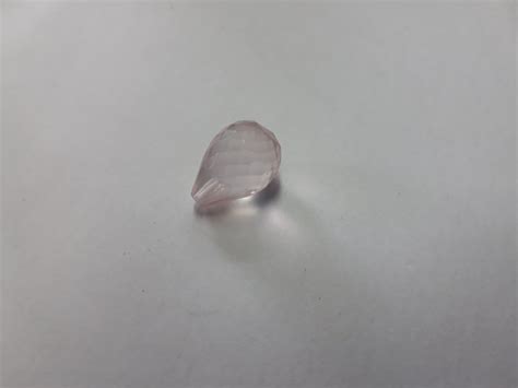 Vinayak Gems Pink Rose Quartz Half Drill Faceted Teardrops Pair Beads