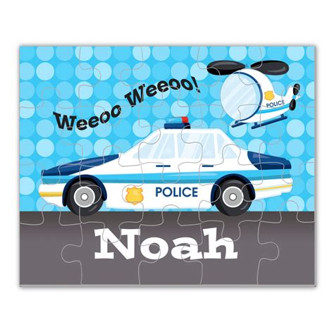 Kids Police Personalized Puzzle Police Car Police Etsy
