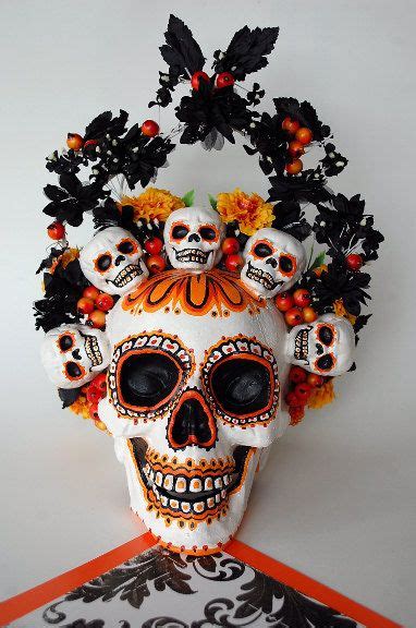 Also, i don't know if you can see them, there are sugar skulls, the name of each departed is written on a sugar skull. Pin on Day of the Dead