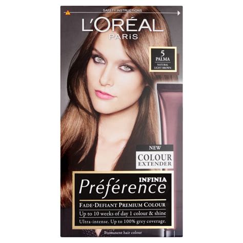 Loreal majirel hair dye color 5.6. L'Oreal Preference Infinia 5 Palma Natural Light Brown ...