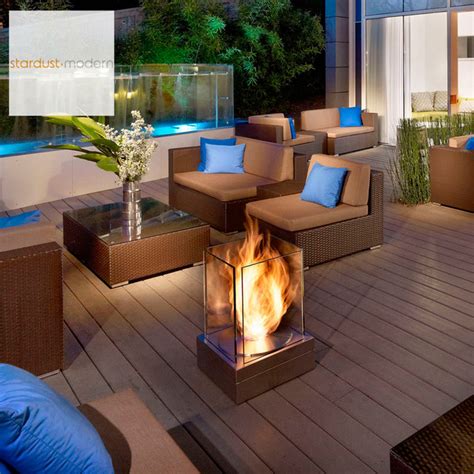 Modern Outdoor Landscape And Patio Design With Ecosmart Mini T Outdoor