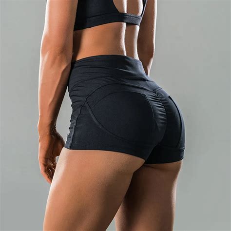 Women S Big Booty Sport Yoga Shorts High Waist Push Up Gym Compression Running Workout Shorts