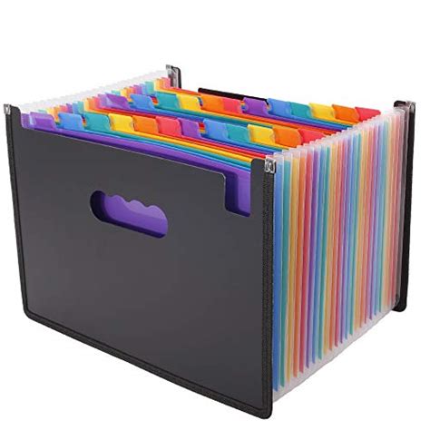 Myeussn 24 Pockets Expanding File Folder Large Space Design A4 Filing