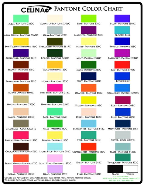 Pantone Color Chart Printable Web Pantones Color Charts Such As The Pantone Solid Coated And