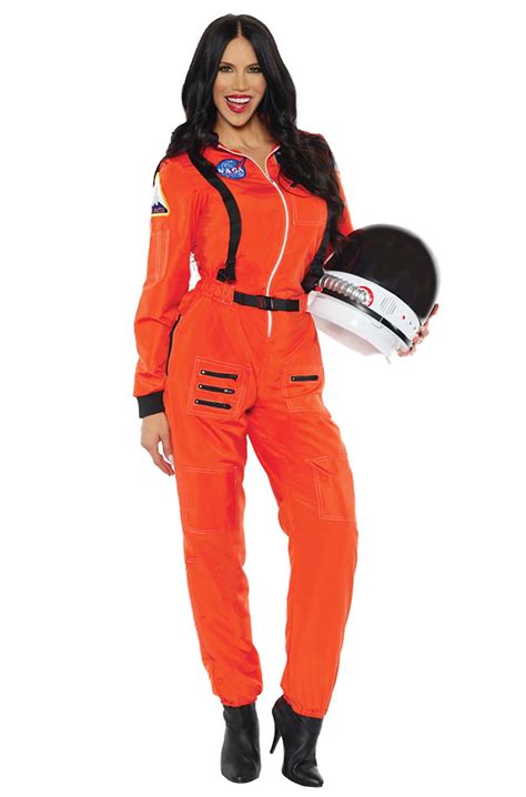 Female Astronaut Adult Costume Orange