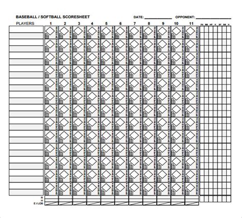 8 Sample Baseball Score Sheets Sample Templates