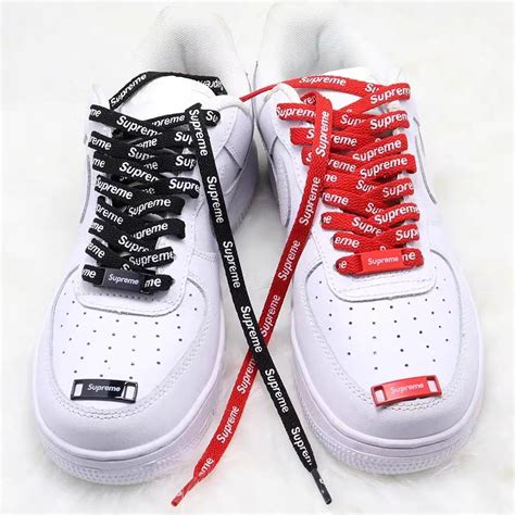 厂家直销 潮流supreme联名鞋带黑红字母适配af1空军一号aj1印花鞋 阿里巴巴