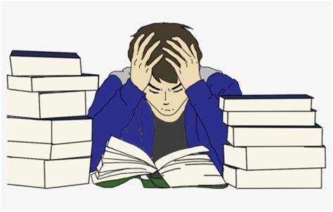Study Vector Stressed Student Stressed Student Clipart Hd Png
