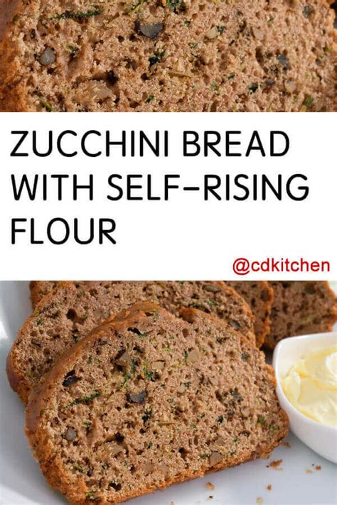 Very good 4.8/5 (8 ratings). Zucchini Bread With Self-Rising Flour Recipe | CDKitchen.com