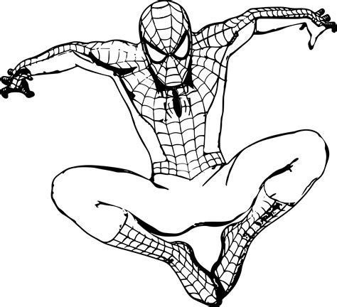 Spiderman sitting on the roof. Black Spiderman Coloring Pages at GetColorings.com | Free ...