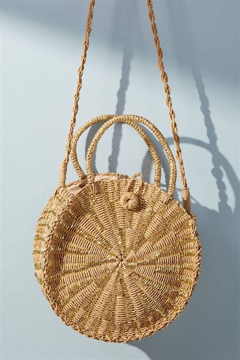 Straw Detail Round Crossbody Bag Iucn Water