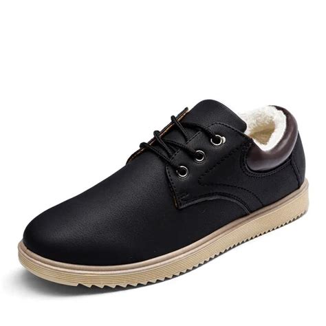 Luxury Brand Winter Men Shoes Casual Leather Fashion Trendy Black Blue