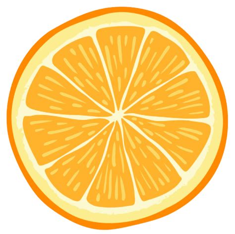Free Printable Orange Slice Coloring Page