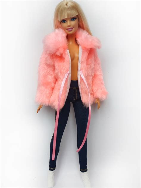 clothes for barbie fur coat barbie fur coat dolls barbie etsy