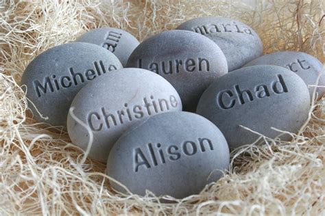 Personalized Engraved T Stones Set Of 2 Custom Engraved
