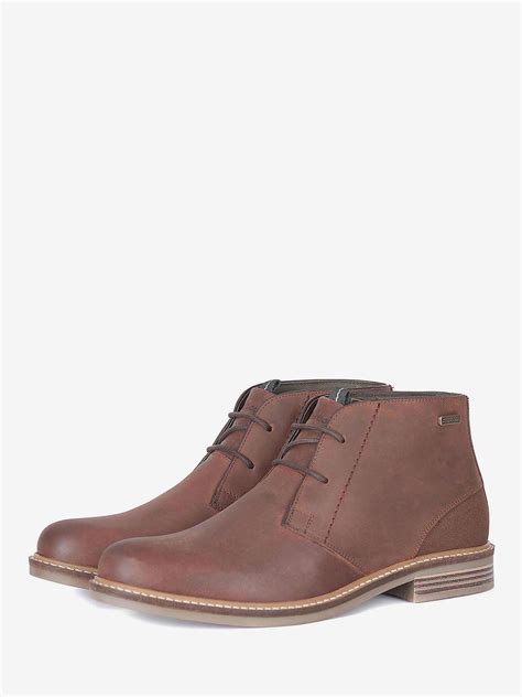 barbour redhead leather chukka boots dark tan at john lewis and partners