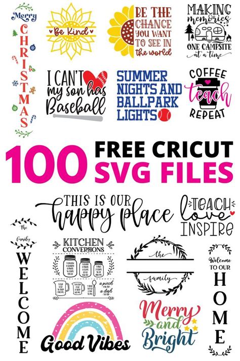100 Free Svg Files For Cricut And Silhouette Craft Projects Cricut Free