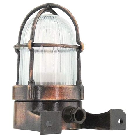 Kwoking lighting nautical wall sconces industrial art deco wall sconce rustic wood farmhouse hanging lamp with glass clear shade for basement hallway cafe rustic lantern wall sconce. Stega Brass Bulkhead Outdoor Waterproof lamp Light ...