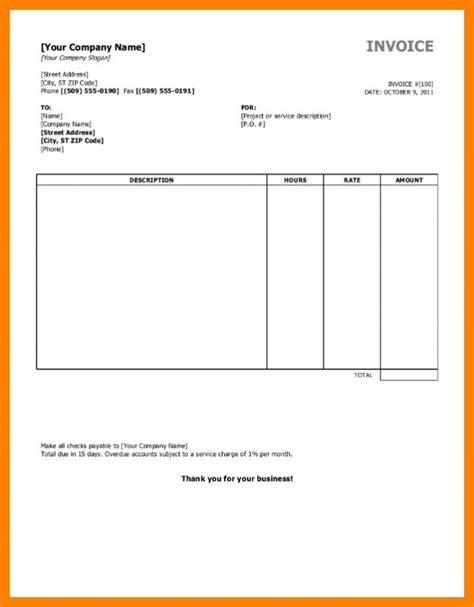 Printable Blank Invoice Template Free Printable Templates Free