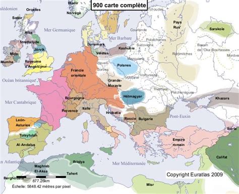 You're part of the global english diaspora but still haven't managed to visit your home? Carte complète de l'Europe en l'an 900 | Carte europe