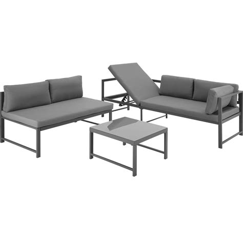 Sofa santai minimalis & ukir mewah. Aluminium Sitzgruppe Set Sofa Couch Lounge Balkon ...