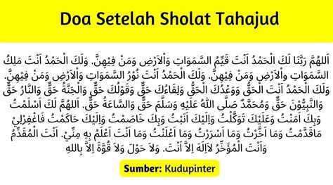 Bacaan Dzikir Dan Doa Sesudah Sholat Tahajud Arab Latin Dan Artinya