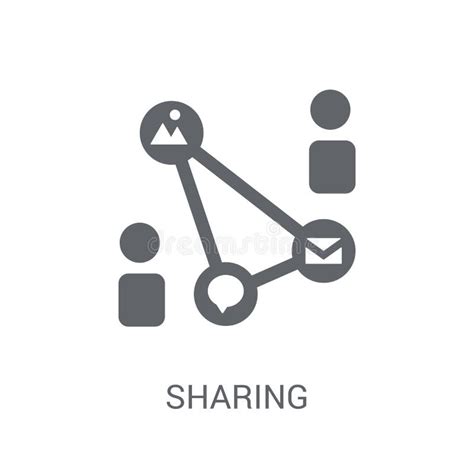 Sharing Icon Trendy Sharing Logo Concept On White Background Fr Stock