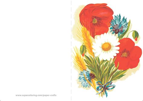 We planned these quite a while ago…. Bouquet of Flowers Card | Free Printable Papercraft Templates
