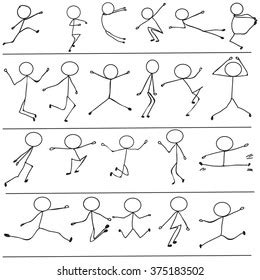 Excited Jumping Stick Figure